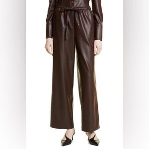 Rebecca Taylor - vegan leather drawstring pants in date - L